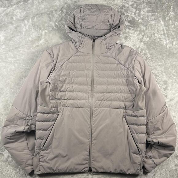 Lululemon Men’s Size M Down For It All Hoodie Puffer Primaloft Jacket Coat Gray